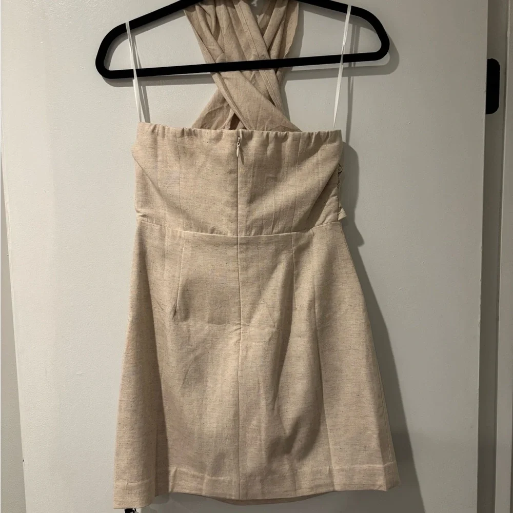 Commense Cream Halter Mini Dress - Picture 5 of 7
